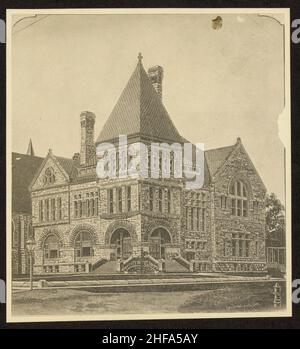 Scoville Institute, maintenant Oak Park public Library, Oak Park, Illinois) - Calkins, Angl., Chi Banque D'Images