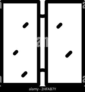 Vecteur de contour d'icône de cloison sèche de pile.Bâtiment en plâtre.Ciment de pierre Illustration de Vecteur