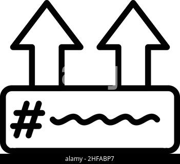 Vecteur de contour de l'icône de publication.Livraison SMM.Marketing social Illustration de Vecteur