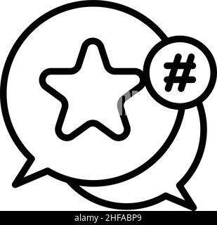 Vecteur de contour de l'icône du post-livraison.Croix SMM.Plate-forme multimédia Illustration de Vecteur