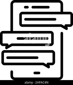 Vecteur de contour de l'icône du promoteur.Croix SMM.Médias sociaux Illustration de Vecteur