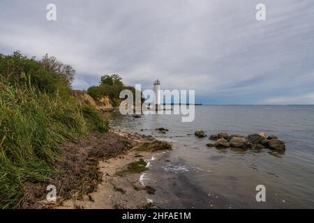 Le phare de Maltzien sur l'île de Ruegen, Mecklembourg-Poméranie occidentale, Allemagne Banque D'Images