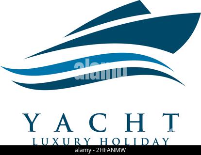 Modèle vectoriel d'inspiration pour le logo de yacht Illustration de Vecteur