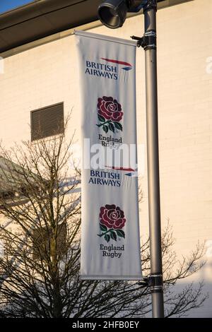 signalisation sur le rugby en angleterre au stade de rugby de twickenham Banque D'Images