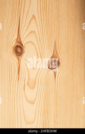 Pareidolia d'un monstre sur une planche de bois. La forme du grain de bois et des noeuds forment un visage étrange. Banque D'Images