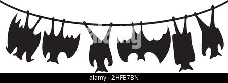 Illustration du vecteur de suspension des battes Illustration de Vecteur