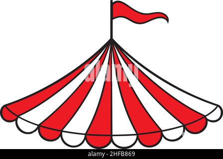 Illustration du vecteur de couleur de la tente de cirque Illustration de Vecteur