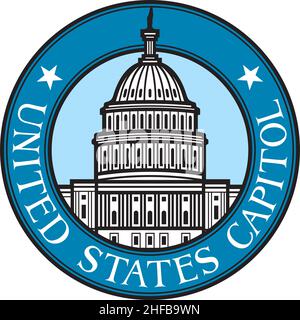 Illustration du vecteur du Capitole des États-Unis Illustration de Vecteur