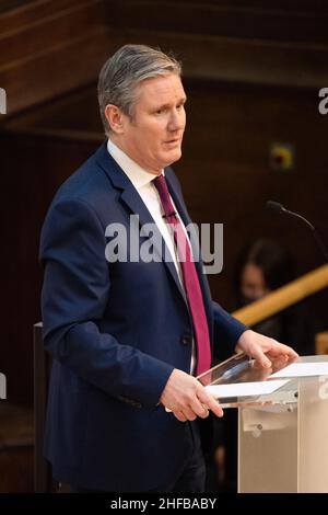 Londres, Royaume-Uni.15 janvier 2022.Sir Keir Starmer, leader syndical, s'est exprimé à la conférence du nouvel an de la Fabian Society, à la Friends House, dans le centre de Londres.Date de la photo: Samedi 15 janvier 2022.Le crédit photo devrait se lire: Matt Crossick/Empics/Alamy Live News Banque D'Images