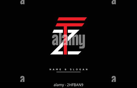 TZ, ZT lettres abstraites logo monogramme Illustration de Vecteur