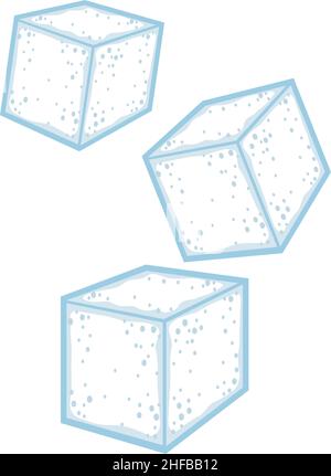 Illustration du vecteur des cubes de sucre Illustration de Vecteur