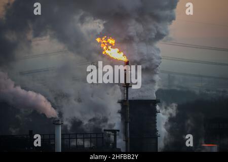 Bottrop, Rhénanie-du-Nord-Westphalie, Allemagne - l'usine de cokéfaction de Prosper est l'une des trois usines de cokéfaction en exploitation dans la région de la Ruhr.Le cokking Prosper p Banque D'Images