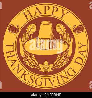 Illustration vectorielle de la conception du jour de Thanksgiving Illustration de Vecteur