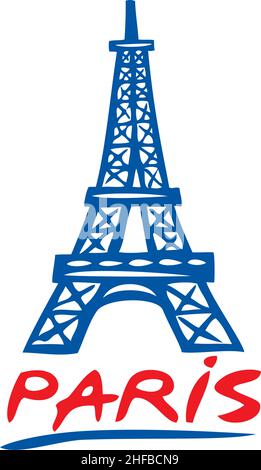 Paris Tour Eiffel.Illustration vectorielle. Illustration de Vecteur