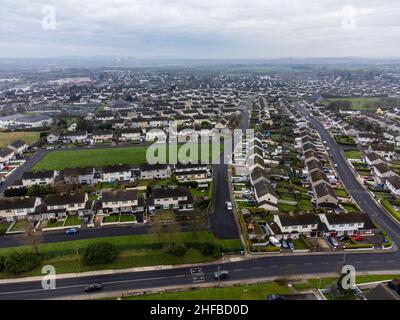 Limerick, Irlande-janvier 15,2022.Vue sur le domaine du logement de Caherdavin Banque D'Images