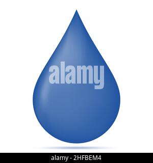 3d icône de goutte d'eau Illustration de Vecteur