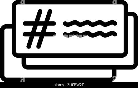 Republiez le vecteur de contour de l'icône.Post smm.Réseau rapide Illustration de Vecteur