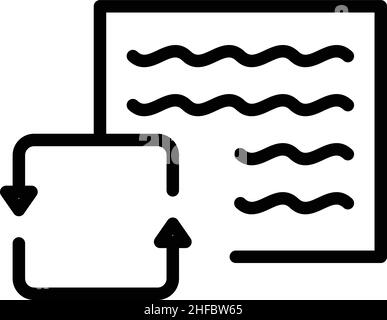Vecteur de contour d'icône de publication marketing.Livraison SMM.Réseaux sociaux en ligne Illustration de Vecteur