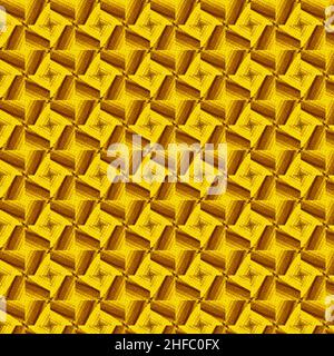 motif sans couture motifs géométriques de formes diverses.Design numérique cône jaune Banque D'Images