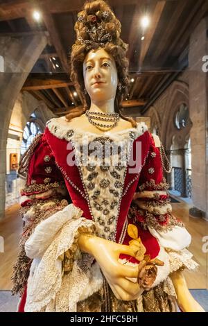 Angleterre, Londres, Westminster Abbey, les Queen's Diamond Jubilee Galleries, effigie funéraire en cire et bois de Frances Teresa Stewart, Duchesse de R Banque D'Images