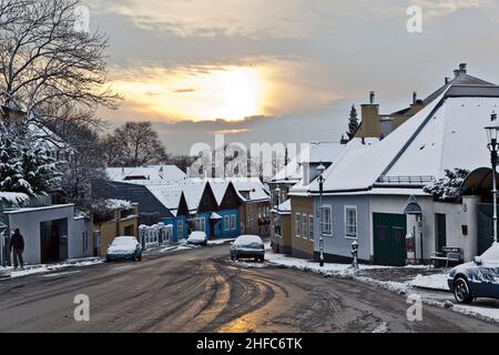 Village de Grinzing à vienne en début de matinée en hiver Banque D'Images