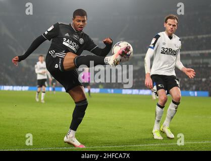 Derby, Angleterre, 15th janvier 2022.Rhian Brewster de Sheffield Utd lors du match de championnat Sky Bet au Pride Park Stadium, Derby.Le crédit photo devrait se lire: Simon Bellis / Sportimage Banque D'Images