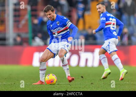 Genova, Italie.15th janvier 2022.Bartosz Bereszynski (Sampdoria) pendant UC Sampdoria vs Torino FC, football italien série A match à Genova, Italie, janvier 15 2022 crédit: Independent photo Agency/Alay Live News Banque D'Images