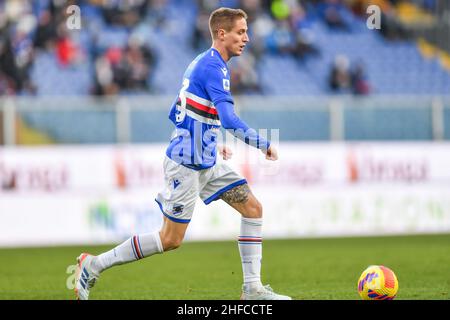 Genova, Italie.15th janvier 2022.Andrea Conti (Sampdoria) pendant UC Sampdoria vs Torino FC, italie football série A match à Genova, Italie, janvier 15 2022 crédit: Independent photo Agency/Alay Live News Banque D'Images