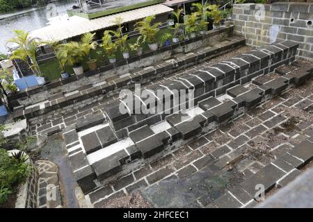 LE LAVOIR DE MAHÉBOURG, SITE HISTORIQUE ET CULTUREL PATRIMOIN Banque D'Images