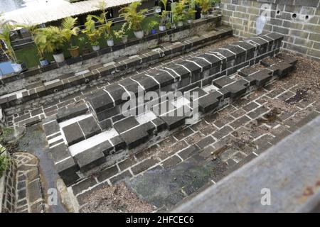 LE LAVOIR DE MAHÉBOURG, SITE HISTORIQUE ET CULTUREL PATRIMOIN Banque D'Images