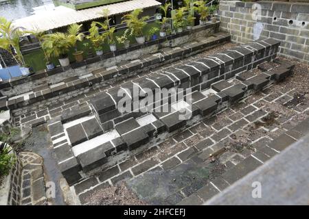 LE LAVOIR DE MAHÉBOURG, SITE HISTORIQUE ET CULTUREL PATRIMOIN Banque D'Images