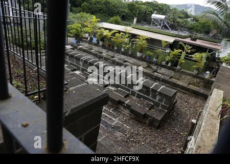 LE LAVOIR DE MAHÉBOURG, SITE HISTORIQUE ET CULTUREL PATRIMOIN Banque D'Images