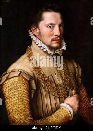 Portrait d'un homme par Antonis Mor (c.1518-1576), huile sur toile, 1561 Banque D'Images