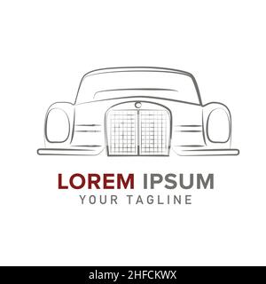 Modèle de conception de vecteur de voiture rétro modèle de conception de vecteur de logo design.Conception d'entreprise.Illustration vectorielle.Fichier vectoriel EPS 10. Illustration de Vecteur