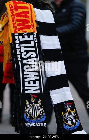 NEWCASTLE UPON TYNE.ROYAUME-UNI.JAN 15th vue générale des scarifs avant le match de la Premier League entre Newcastle United et Watford au St. James's Park, Newcastle, le samedi 15th janvier 2022.(Crédit : will Matthews | MI News) crédit : MI News & Sport /Alay Live News Banque D'Images