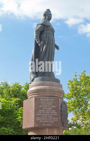 Sébastopol, Crimée, Russie - 29 juillet 2020 : monument à Ekaterina 2 sur la place Catherine de la ville de Sébastopol, Crimée Banque D'Images