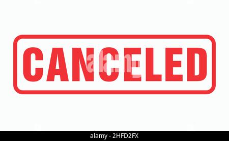 cachet annulé. panneau carré de grunge annulé. annulé sur fond blanc.Illustration vectorielle.Fichier vectoriel EPS 10. Illustration de Vecteur