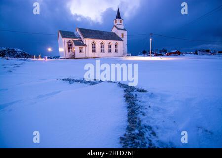 Hillesoy est une ancienne communauté de l'ancien comté de Troms en Norvège.La communauté existait de 1855 jusqu'à sa fermeture en 1964. Banque D'Images