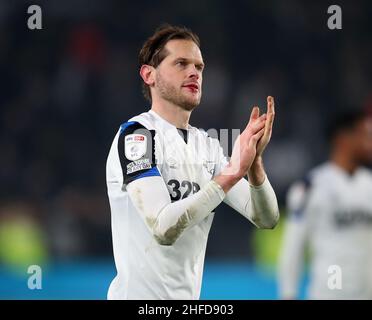 Derby, Angleterre, 15th janvier 2022.Richard Stearman de Derby County lors du match de championnat Sky Bet au Pride Park Stadium, Derby.Le crédit photo devrait se lire: Simon Bellis / Sportimage Banque D'Images