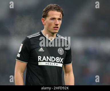 Derby, Angleterre, 15th janvier 2022.Sander Berge de Sheffield Utd lors du match de championnat Sky Bet au Pride Park Stadium, Derby.Le crédit photo devrait se lire: Simon Bellis / Sportimage Banque D'Images