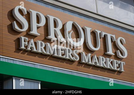 Pousses Farmers Market épicerie magasin à Buford, Géorgie.(ÉTATS-UNIS) Banque D'Images