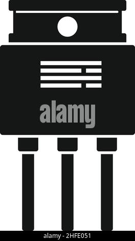 Icône de régulateur de tension de puissance vecteur simple.Stabilisateur électrique.Boîtier de diodes Illustration de Vecteur