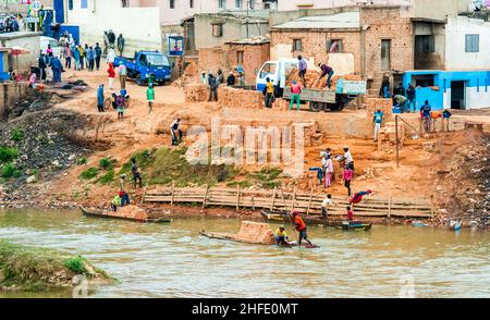 Antananarivo est la capitale de Madagascar, dans les Highlands centraux de l'île. Banque D'Images