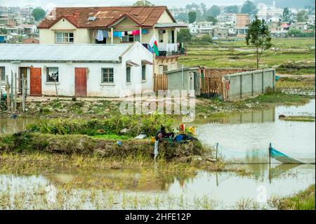 Antananarivo est la capitale de Madagascar, dans les Highlands centraux de l'île. Banque D'Images