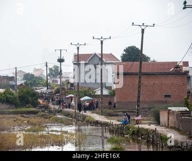 Antananarivo est la capitale de Madagascar, dans les Highlands centraux de l'île. Banque D'Images