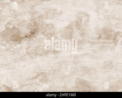 arrière-plan brun aquarelle dans une ancienne texture de papier vintage, blanc cassé ou beige marbré, brun clair usé d'arrière-plan Banque D'Images