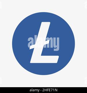 Logo vectoriel de Litecoin.Icône LTC.Crypto-monnaie. Illustration de Vecteur