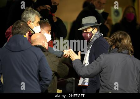 SALERNO, ITALIE - JANVIER 15: Danilo Iervolino Nouveau président des États-Unis Salerntana, pendant la série Un match entre les États-Unis Salerntana et SS Lazio à Stadio Arechi le 16 janvier 2022 à Salerno, Italie.(Photo par MB Media) Banque D'Images