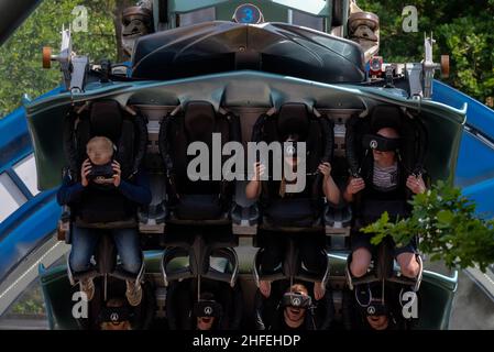 Images de haute qualité Alton Towers UK Theme Park et rollercoasters, y compris Nemesis, Smiler, RITA AIR Banque D'Images