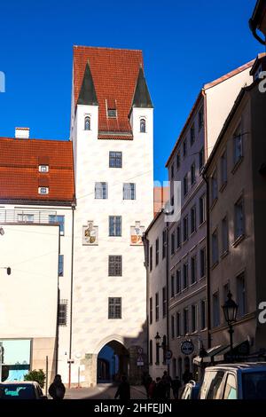 La vieille cour de Munich, ancienne maison de Louis IV Banque D'Images